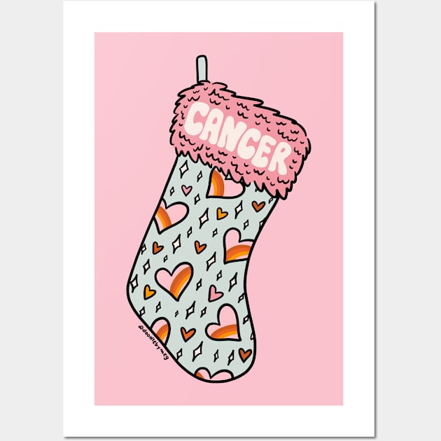 Cancer Stocking Wall Art by Doodle by Meg